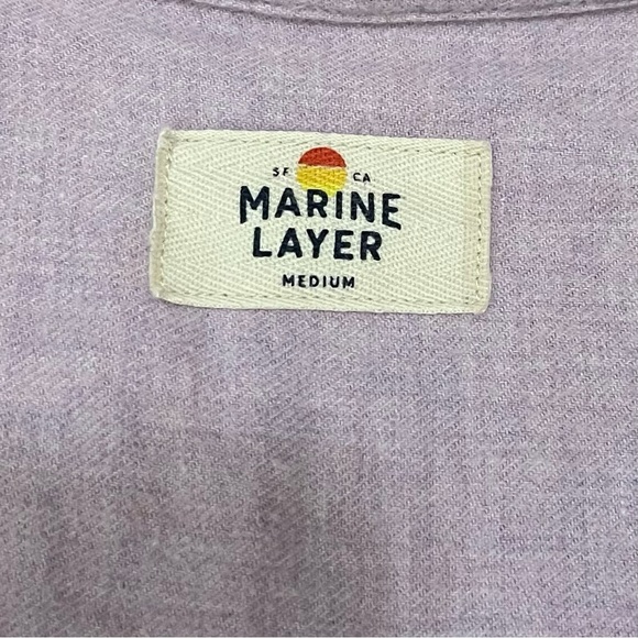 Marine Layer Purple Heather Josie Relaxed Popover Long Sleeve Size Medium - Picture 8 of 9